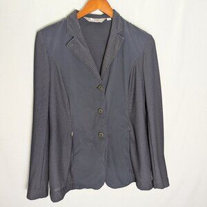 RJ Classics Navy Mesh 3 Button Hunt Coat with Hidden Zipper Women's 8R